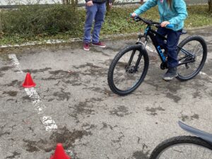 Radhelden an der Burgschule - Training mit dem Fahrrad