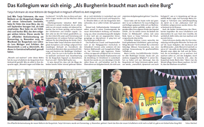 Herzlich Willkommen Frau Fuhrmann